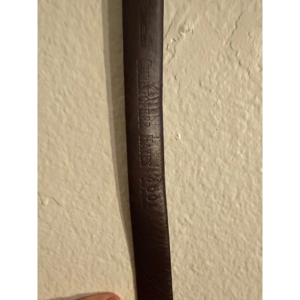 Christopher Hayes belt made in Taiwan snakeskin 42